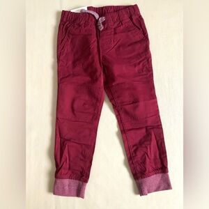 Cat & Jack Reinforced Knee Joggers In Berry Flick NWT